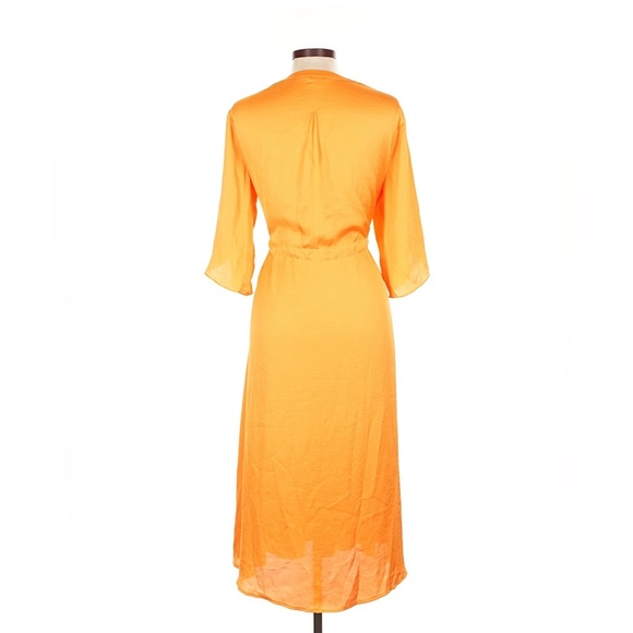NIC+ZOE Vibrant Orange Flutter Sleeve Dress EUC - Picture 4 of 7
